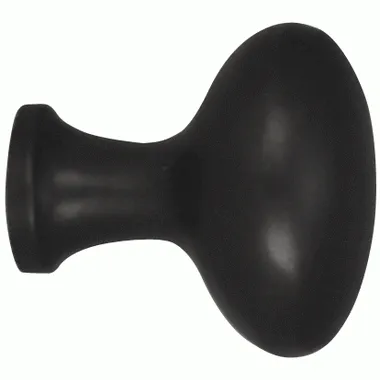 1 1/4 Inch Solid Brass Traditional Egg Shaped Knob (Oil Rubbed Bronze Finish)