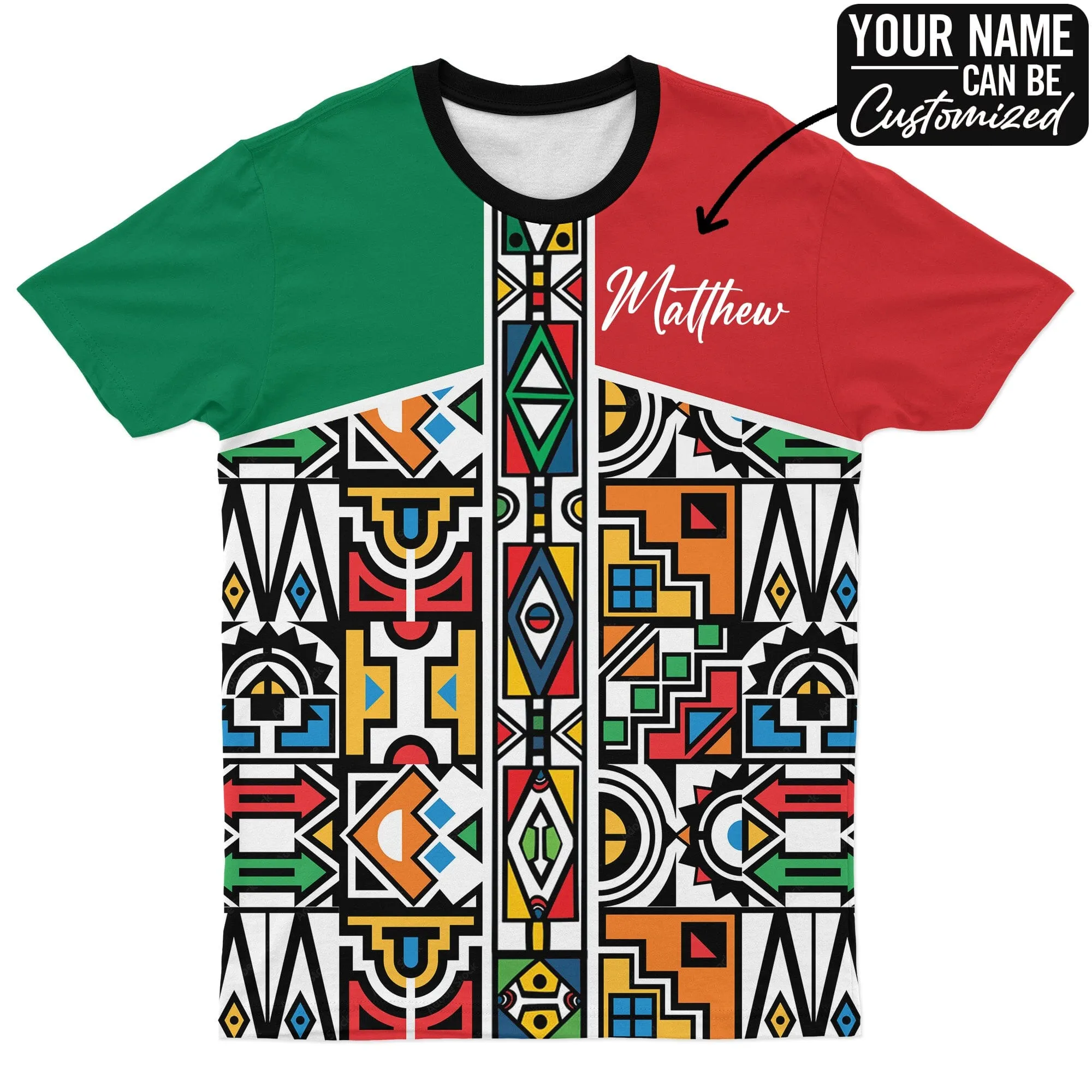 African Ndebele Pattern T-shirt