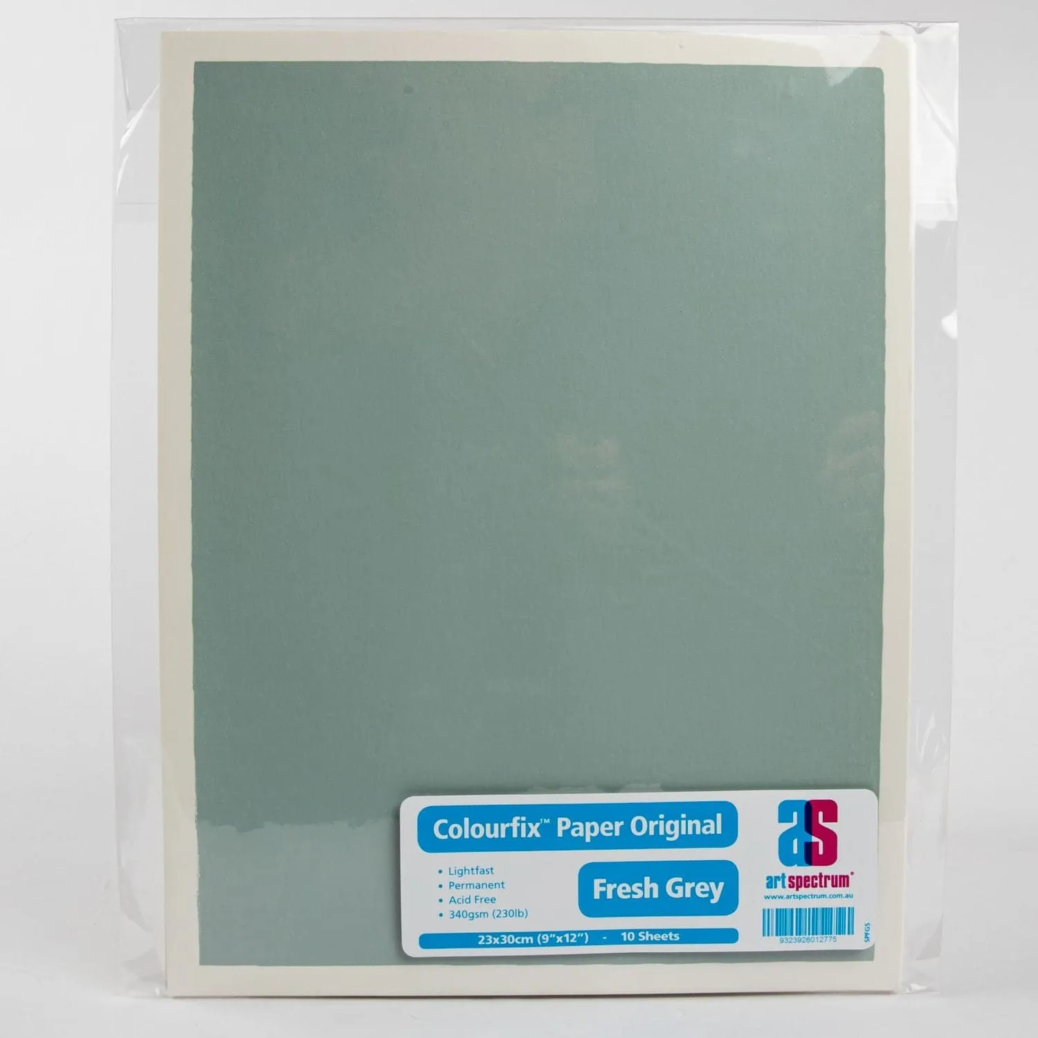 Art Spectrum  Colourfix  Original (Medium) 23X30cm 340GSM Fresh Grey (Pkt 10 Sheets)