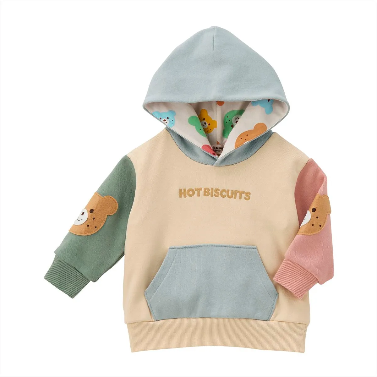 Beans-Style Pastel Block Hoodie