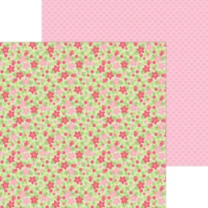 Berry Floral double-sided cardstock - Gingerbread Kisses