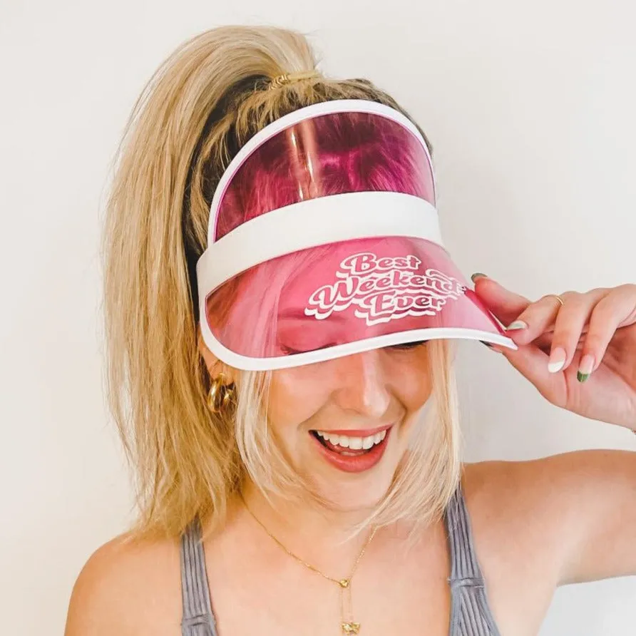 Best Weekend Ever Retro Sun Visors