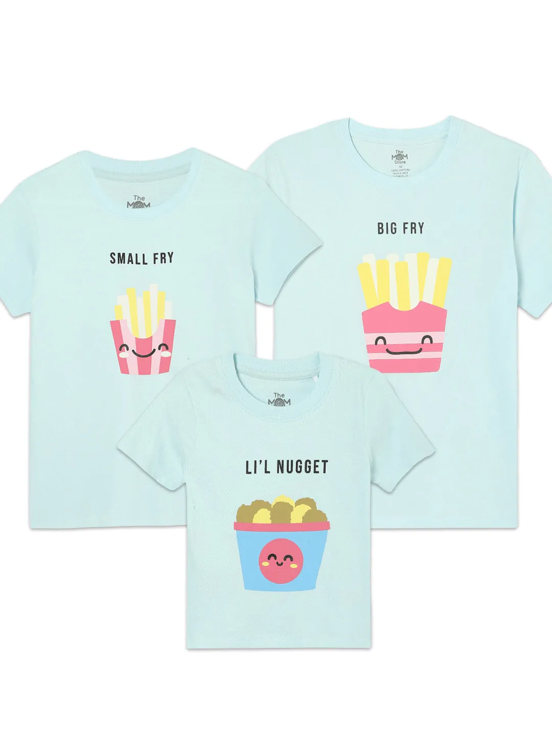 Big Fries Matching Family Twinning T shirt- Combo Of 3