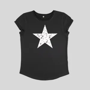 Black Organic Cotton Star T-Shirt