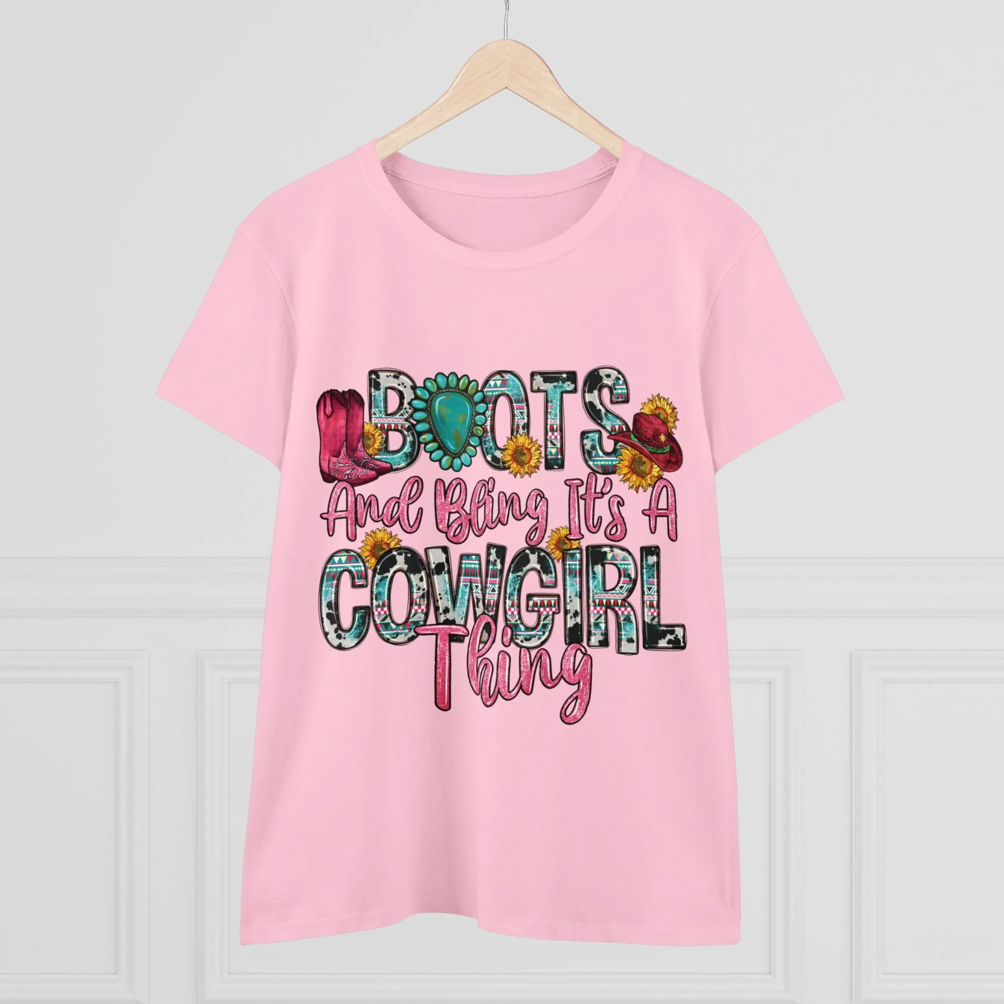 Boot's & Bling Cowgirl Women's T-Shirt only at Bling & Bloom's Boutique | Women's Western Tees | Girls Country T-Shirts