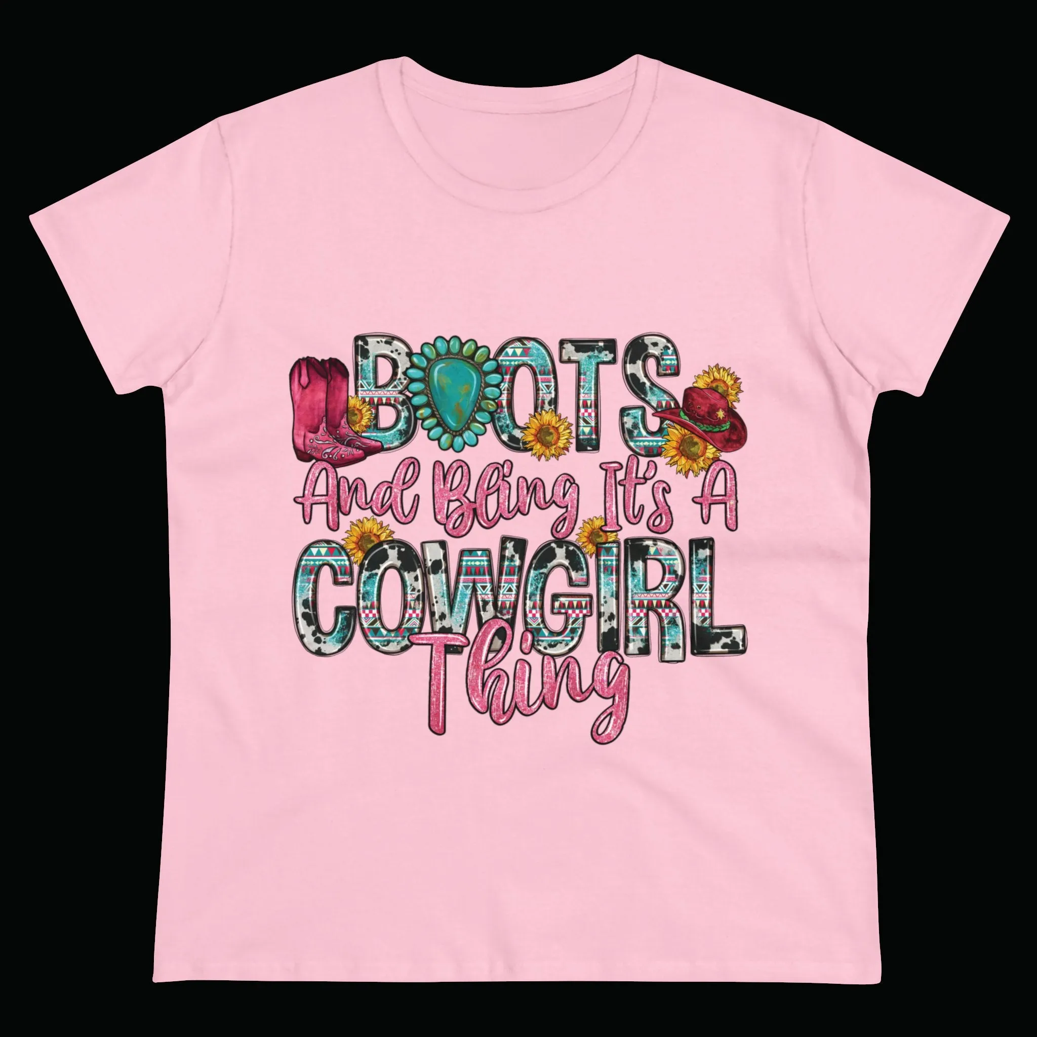 Boot's & Bling Cowgirl Women's T-Shirt only at Bling & Bloom's Boutique | Women's Western Tees | Girls Country T-Shirts