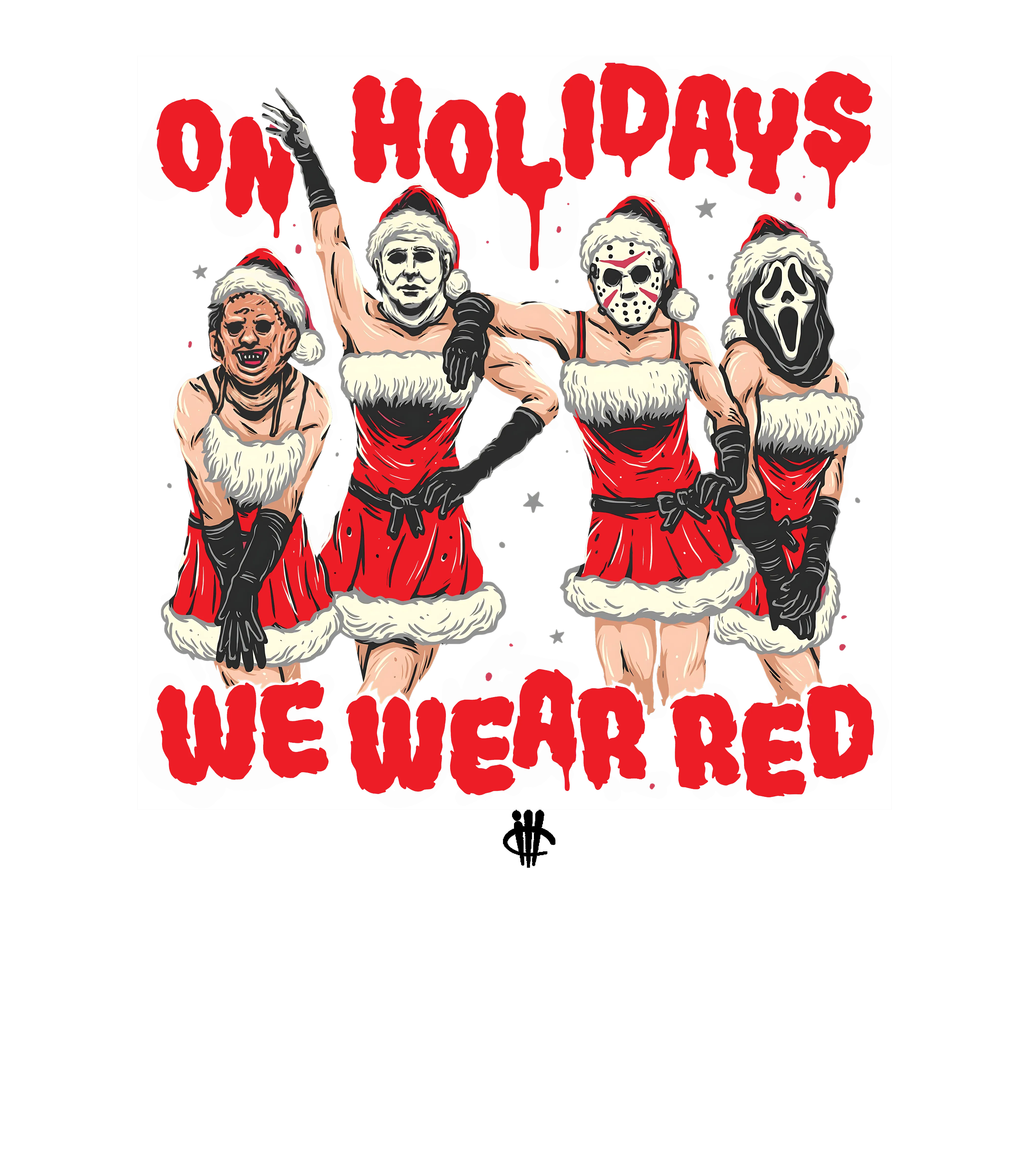 CHRISTMAS UGLY SWEATERS White T-Shirt (WE WEAR RED)