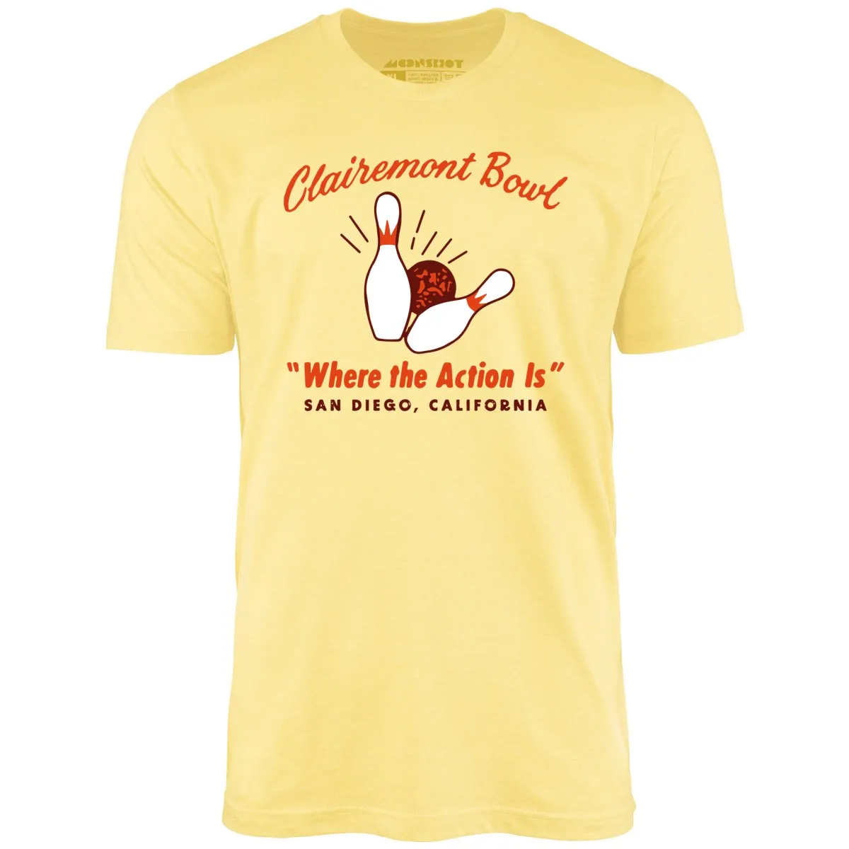 Clairemont Bowl - San Diego, CA - Vintage Bowling Alley - Unisex T-Shirt