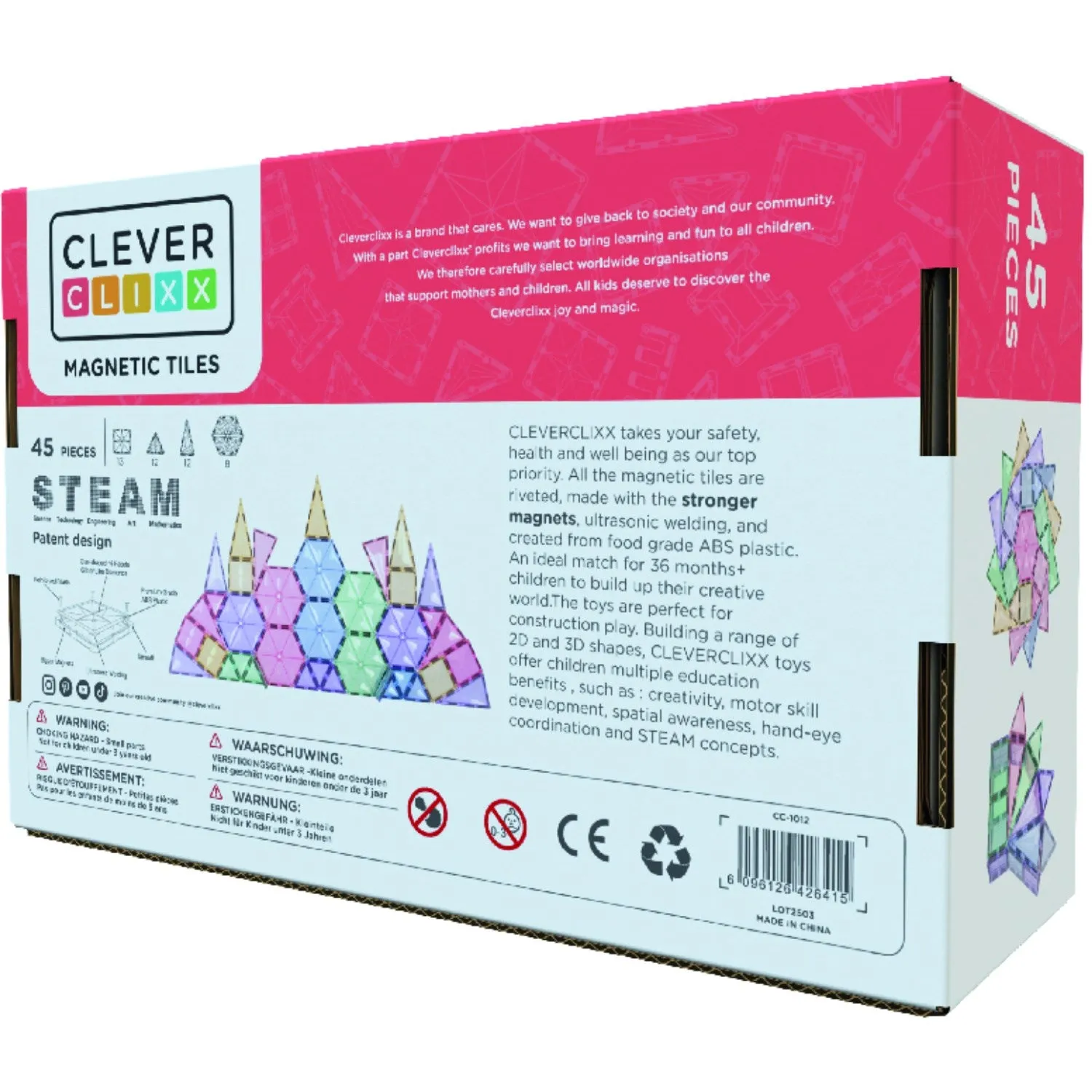 Cleverclixx Pastel Geo Pack Pastel 45 pieces