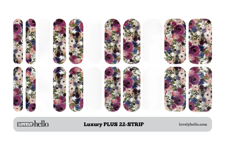 Deep Floral Charm Nail Wraps