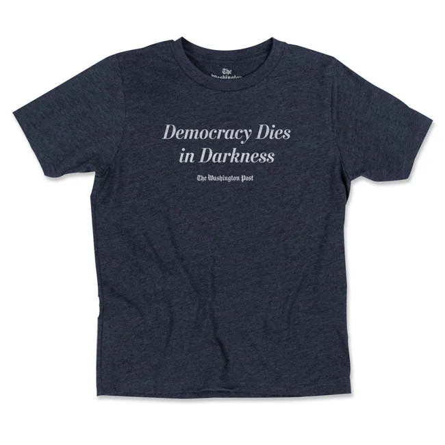 'Democracy Dies in Darkness' Washington Post Youth T-shirt (navy)