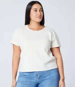 Easy Crop Tee - Stone