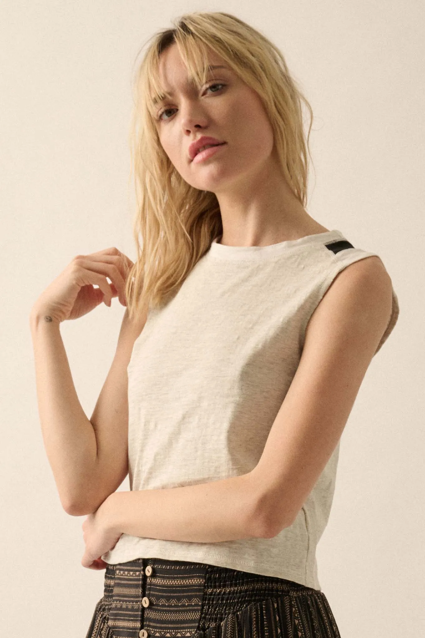 Easy Fit Colorblock Sleeveless Muscle Tee