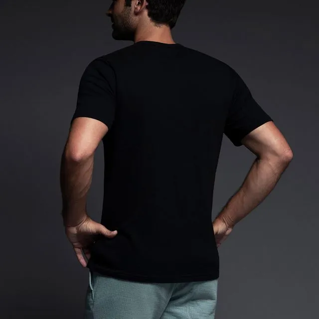 Easy Mesh Crew Neck T-Shirt Black