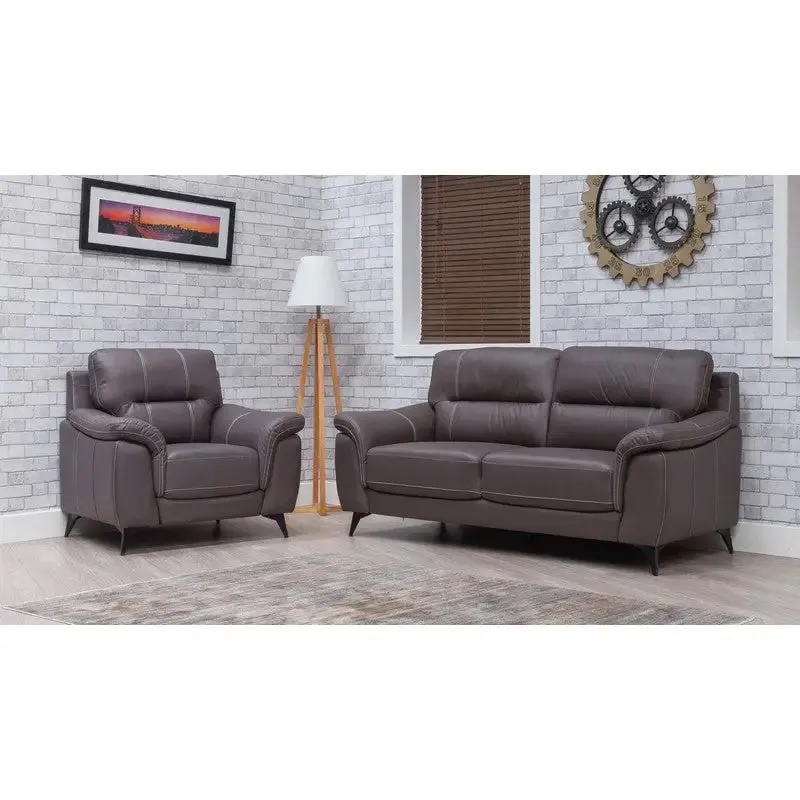 Ella Static Fabric Sofa Range - Brown