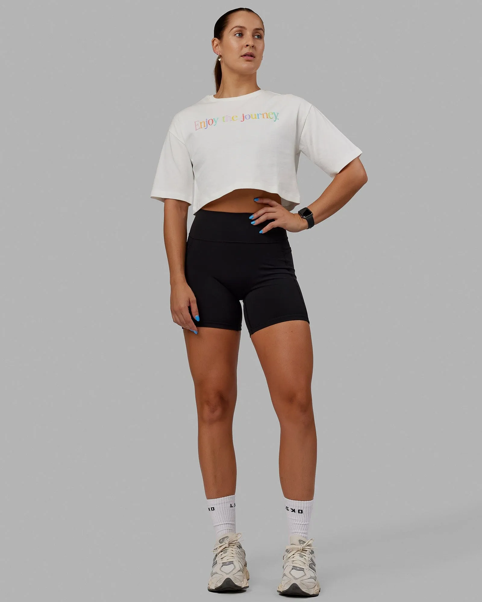 Enjoy the Journey Heavyweight Cropped Tee - Off White