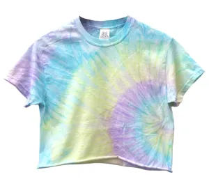 Ethereal Pastel Tie-Dye Cropped Unisex Tee