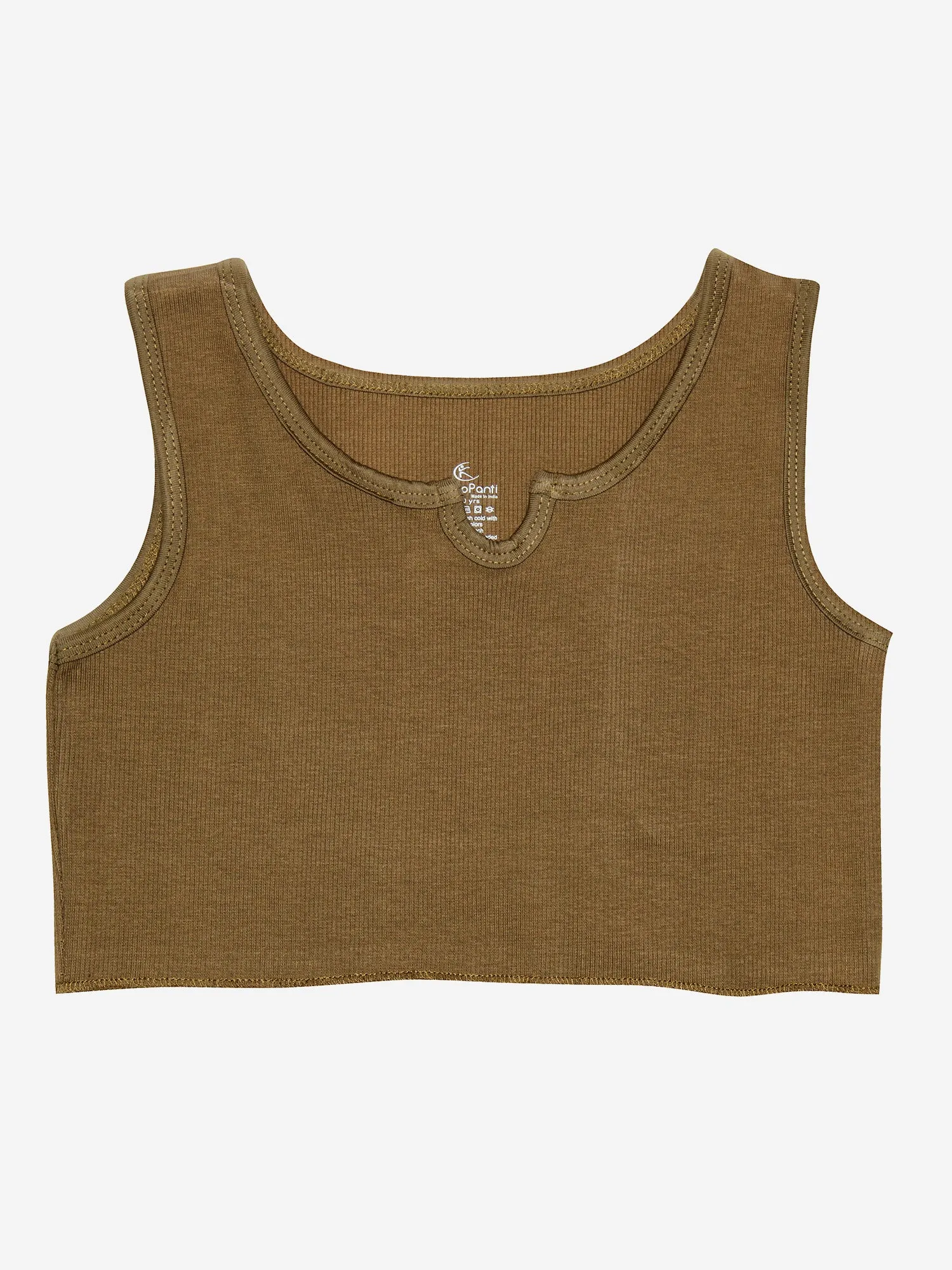 Girls Rib Crop Tank Top