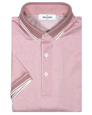 Gran Sasso Tennis Button Polo - Pink