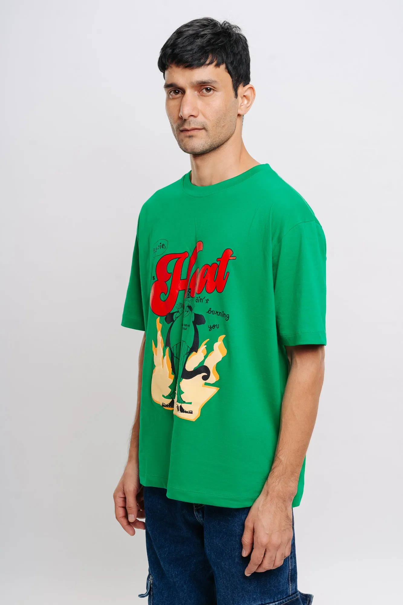 Green Raging Men's Oversized Tees