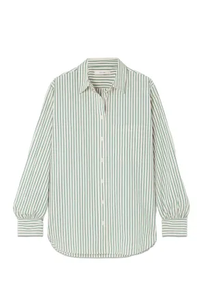 Green Striped Cotton Shirt