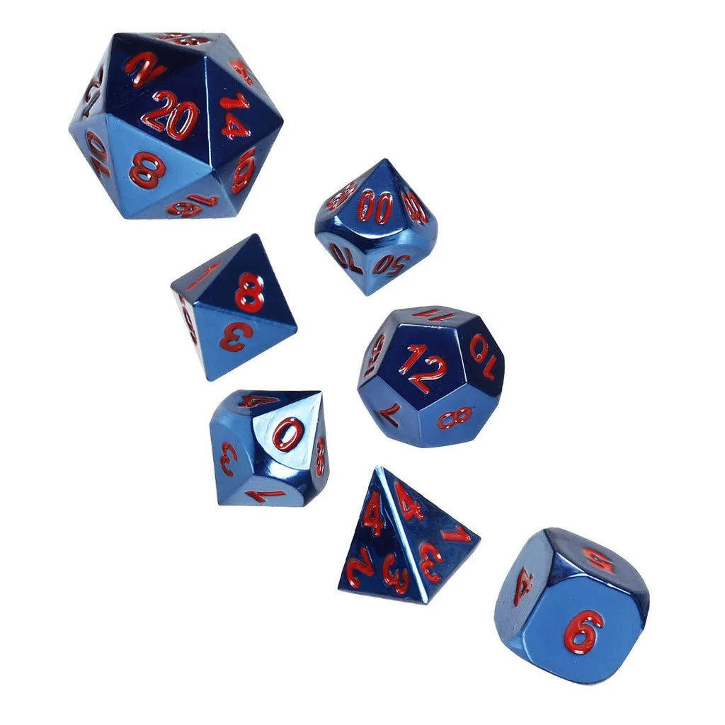 Indigo Gallantry Set of 7 Metal Dice