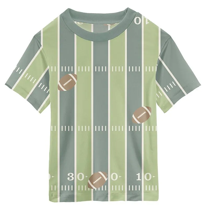 Kickee Pants Short Sleeve Easy Fit Crew Neck Tee - Football