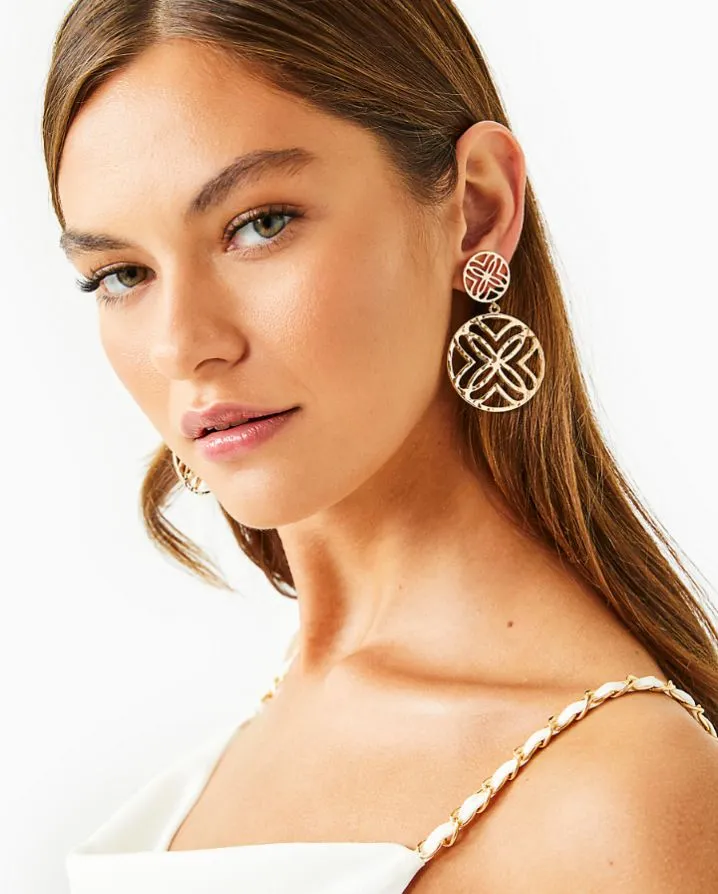 LILLY LOGO STATEMENT EARRINGS