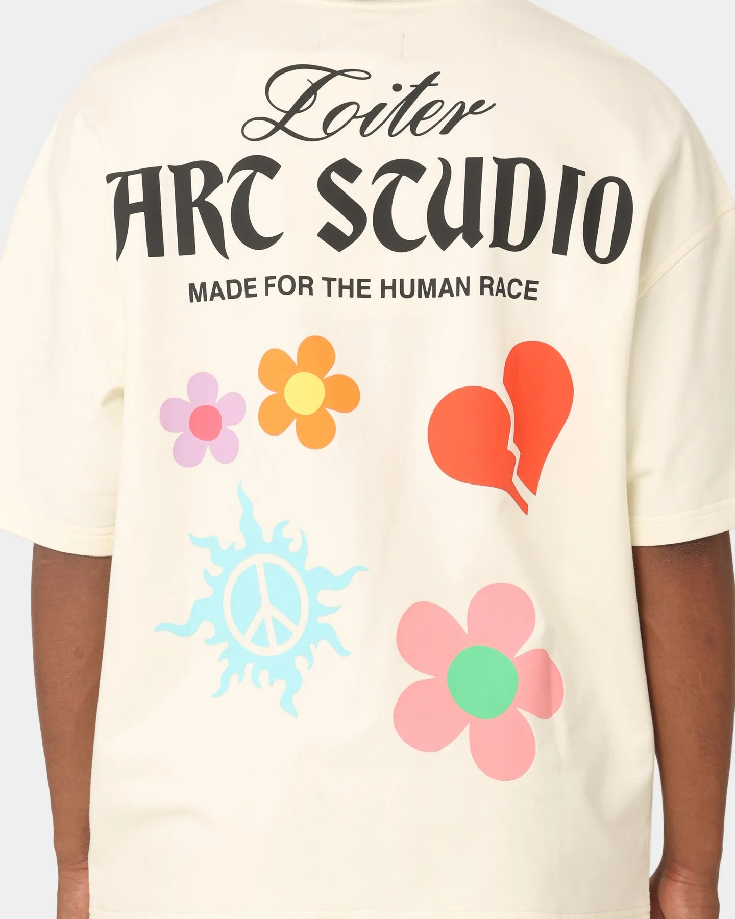 Loiter Flower Boi Oversized T-Shirt Ecru