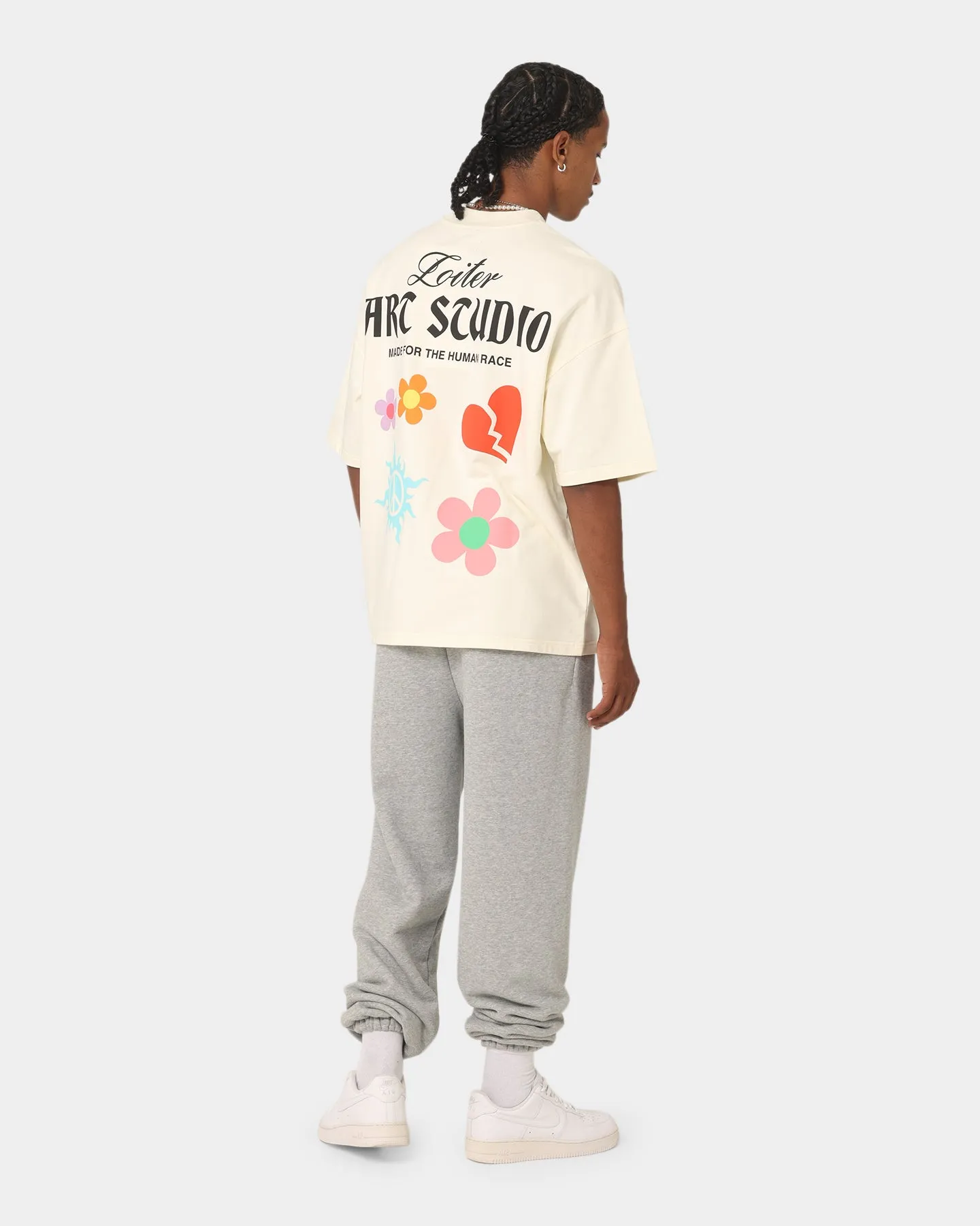 Loiter Flower Boi Oversized T-Shirt Ecru