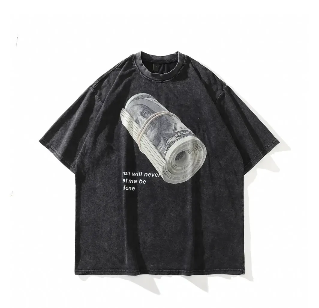 Money Roll Acid Wash T-Shirt