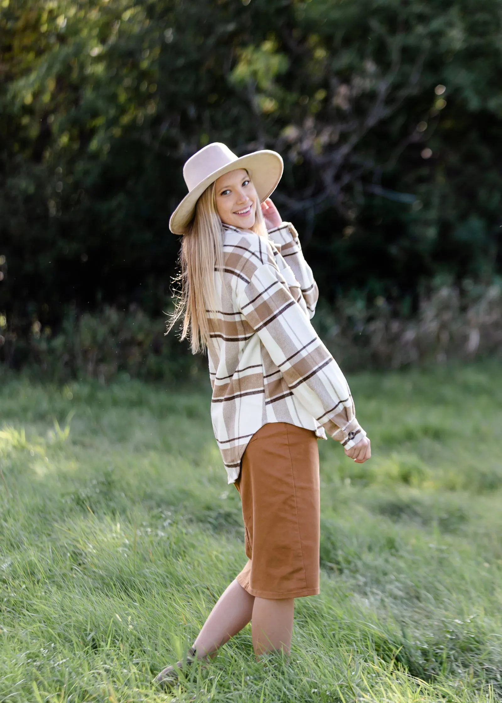 Neutral Plaid Shacket