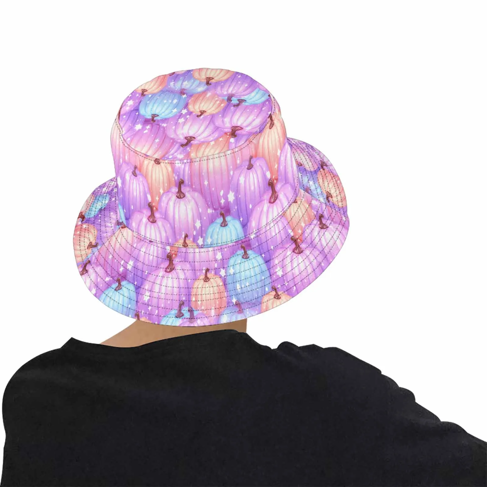 Pastel Pumpkin  Unisex Summer Single-Layer Bucket Hat