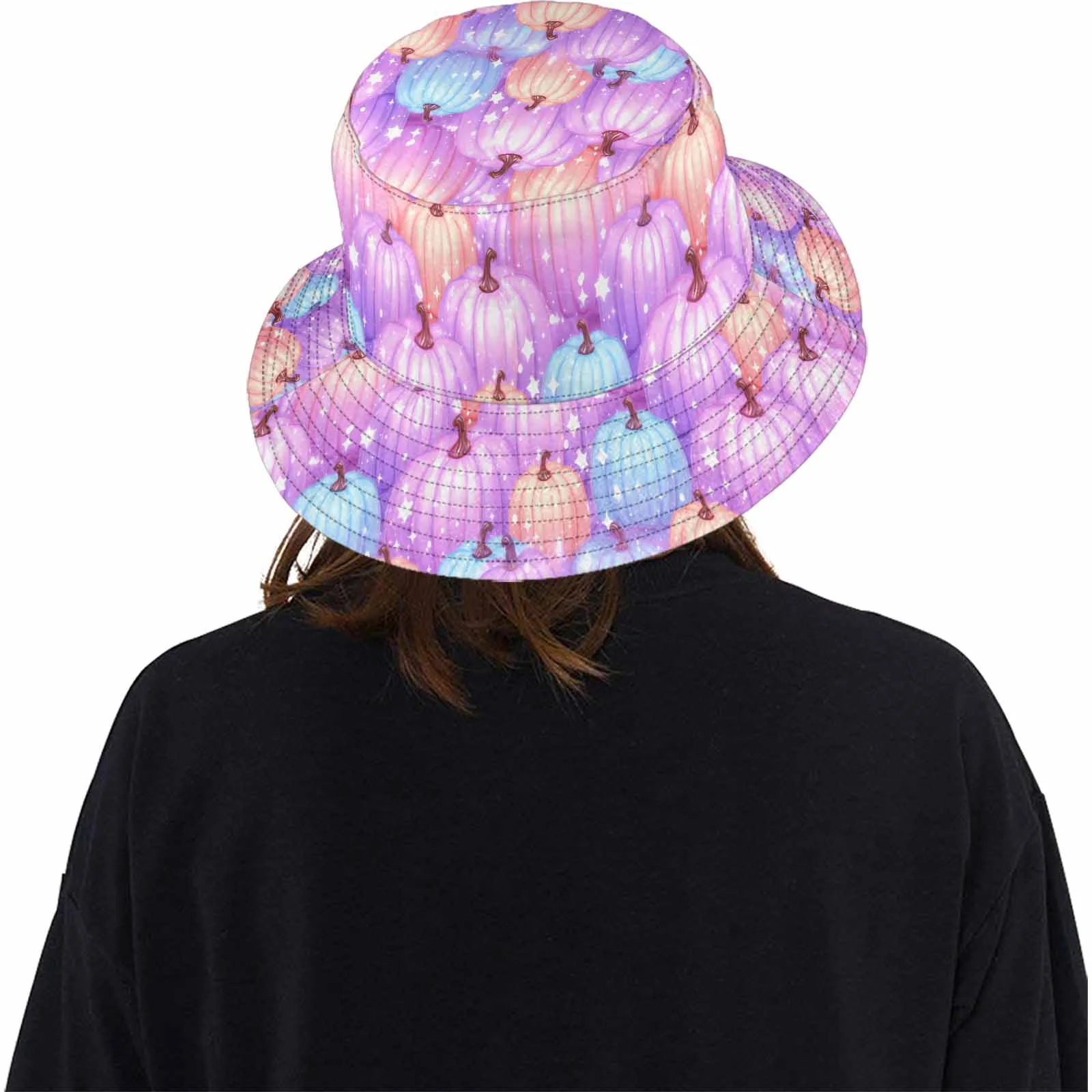 Pastel Pumpkin  Unisex Summer Single-Layer Bucket Hat