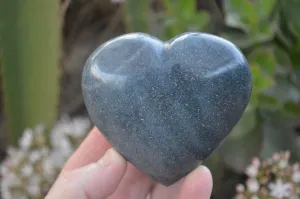 Polished  Blue Lazulite Hearts  x 6 From Madagascar