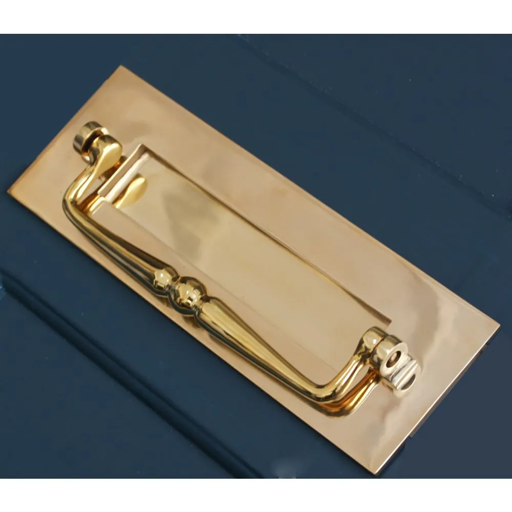 Polished Brass Traditional Letterplate With Clapper