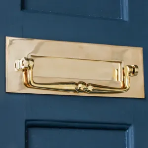 Polished Brass Traditional Letterplate With Clapper