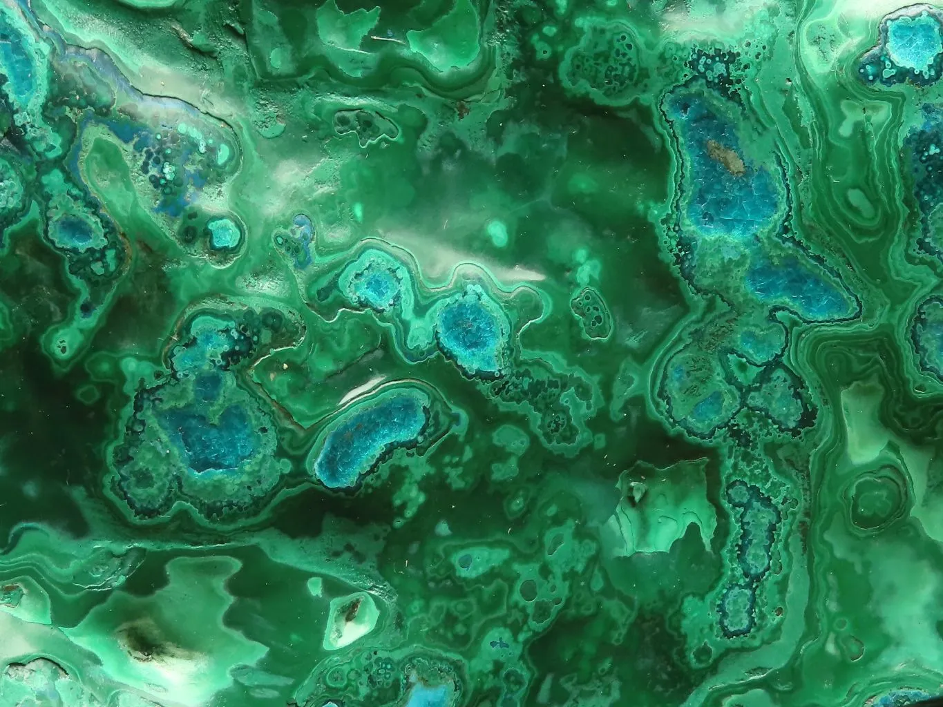 Polished Chrysocolla & Malachite Display Piece x 1 From Kulukuluku, Congo