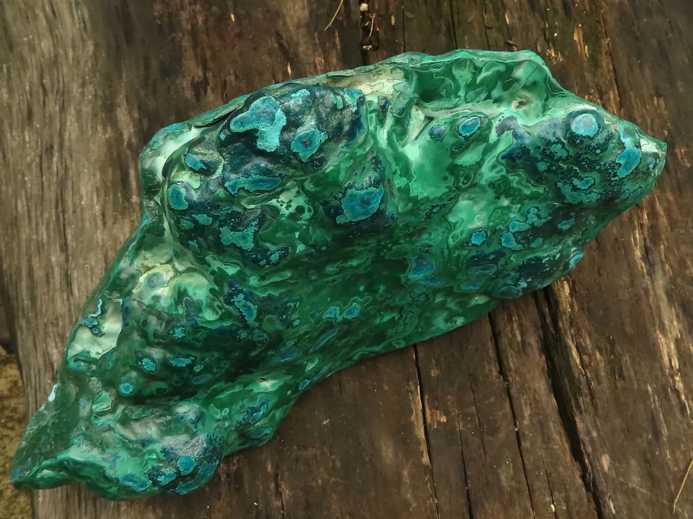 Polished Chrysocolla & Malachite Display Piece x 1 From Kulukuluku, Congo