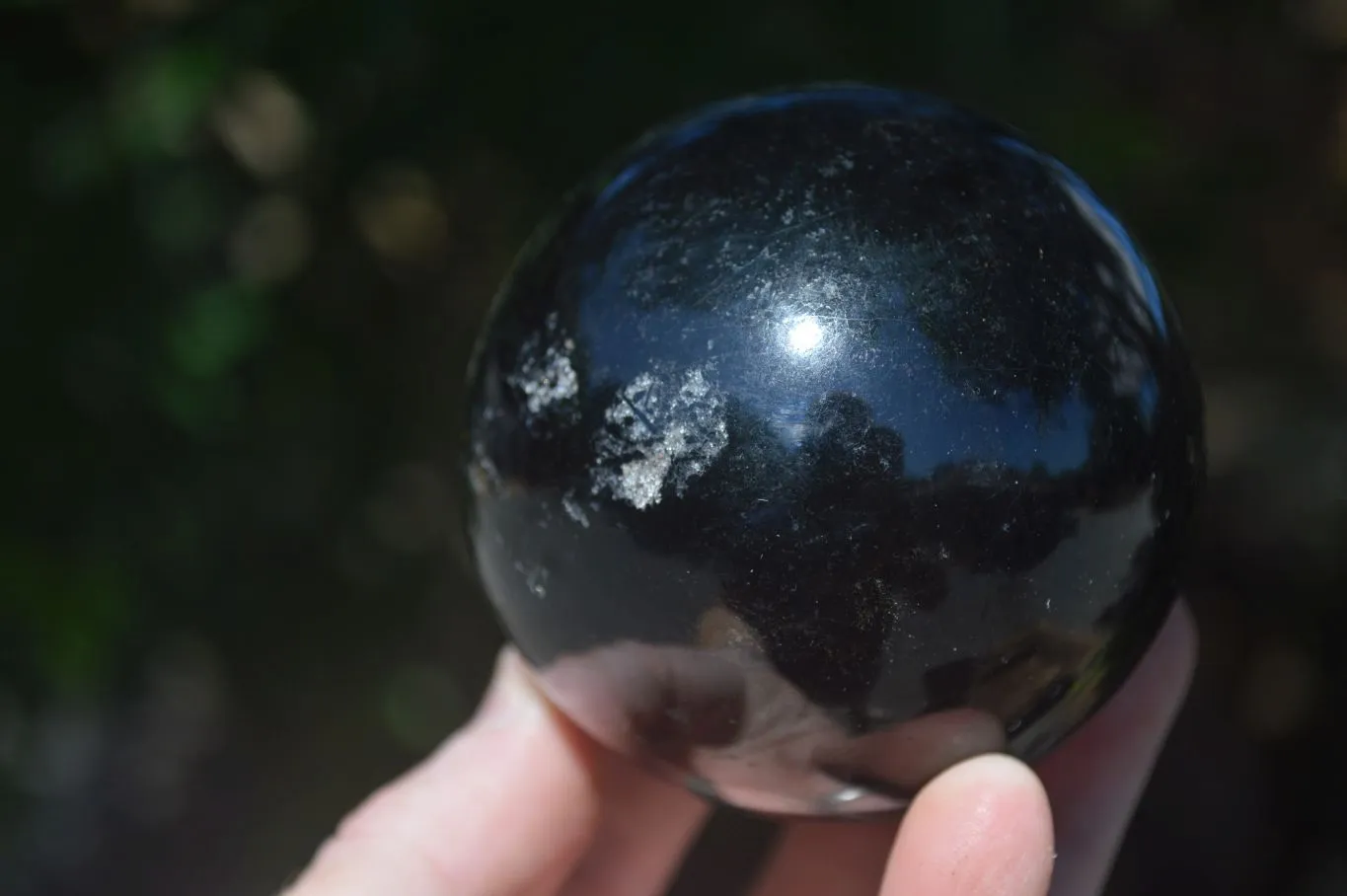 Polished Schorl Black Tourmaline Spheres x 3 From Madagascar