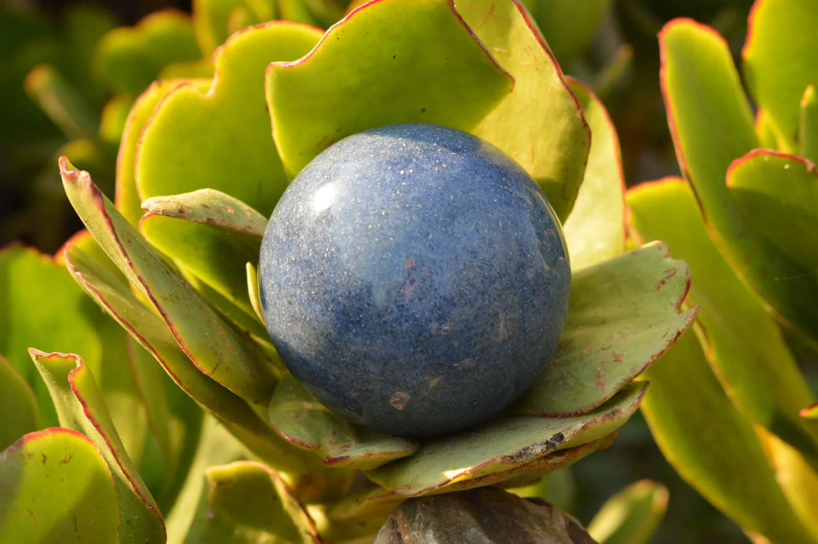 Polished Solid Blue Stunning Lazulite Spheres  x 4 From Ambatfinhandrana, Madagascar