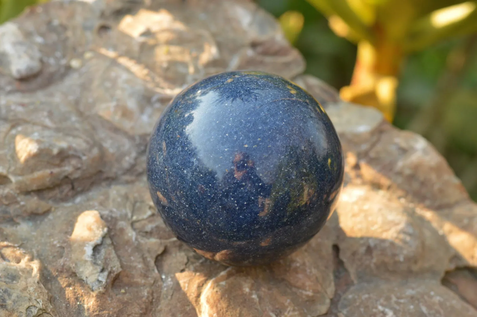 Polished Solid Blue Stunning Lazulite Spheres  x 4 From Ambatfinhandrana, Madagascar