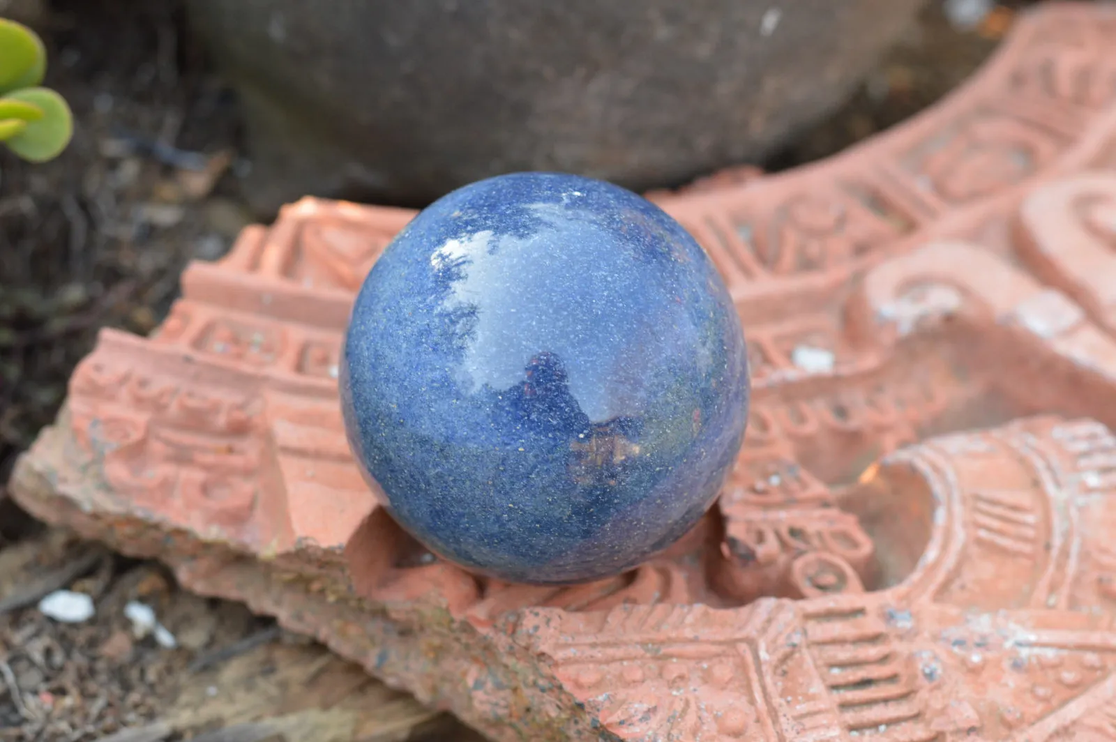 Polished Solid Blue Stunning Lazulite Spheres  x 4 From Ambatfinhandrana, Madagascar