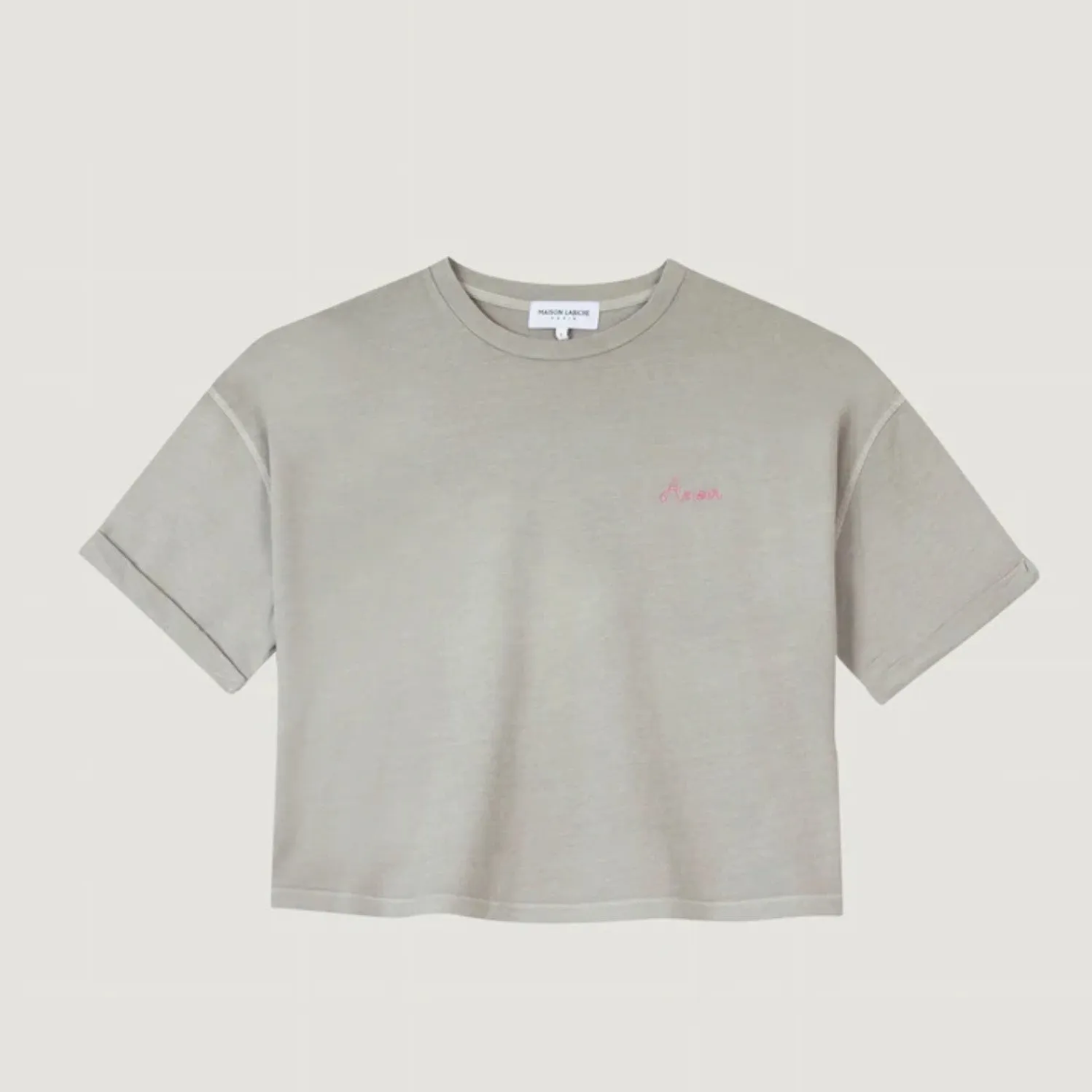 "Amour" Alesia Tee (Steal Grey Washed)