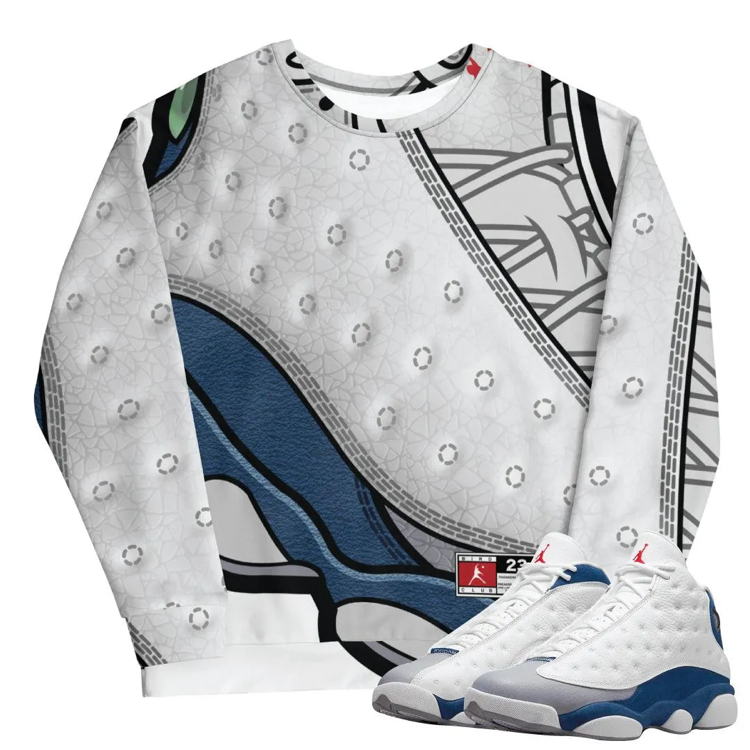 Retro 13 French Blue sweater