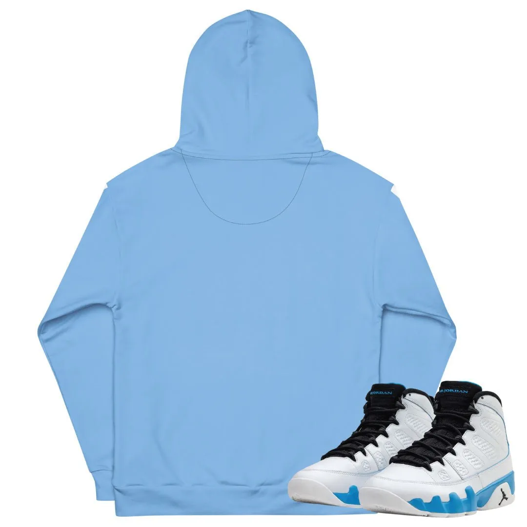 Retro 9 Powder Blue Carolina Hoodie