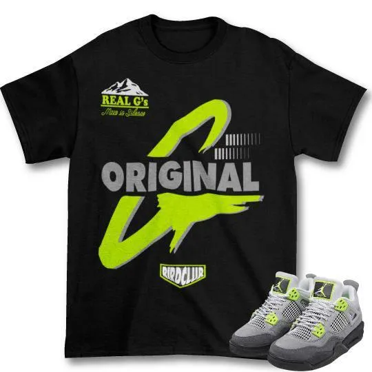 Retro Jordan 4 Grey Volt shirt