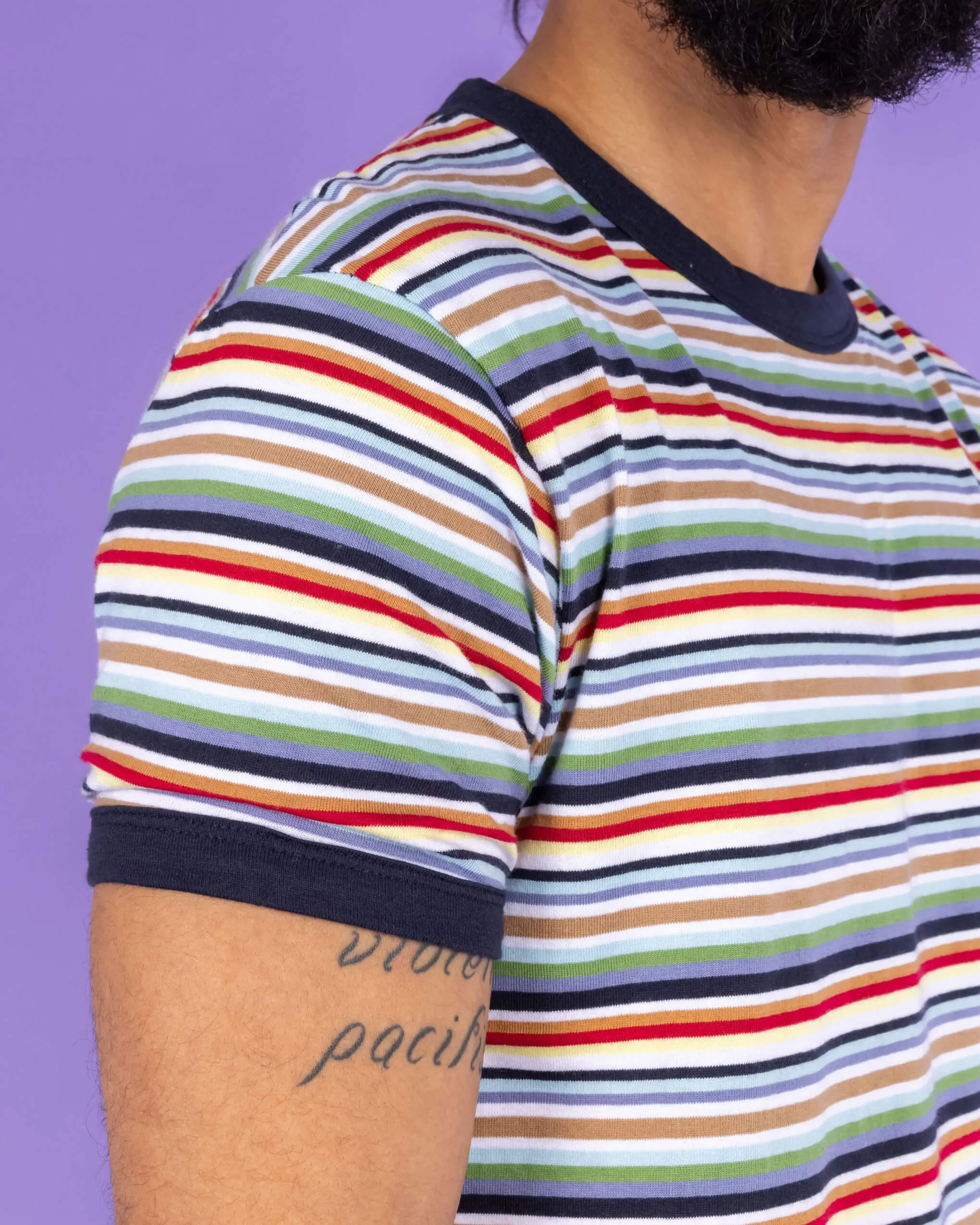 Retro Multi Striped Ringer Tee