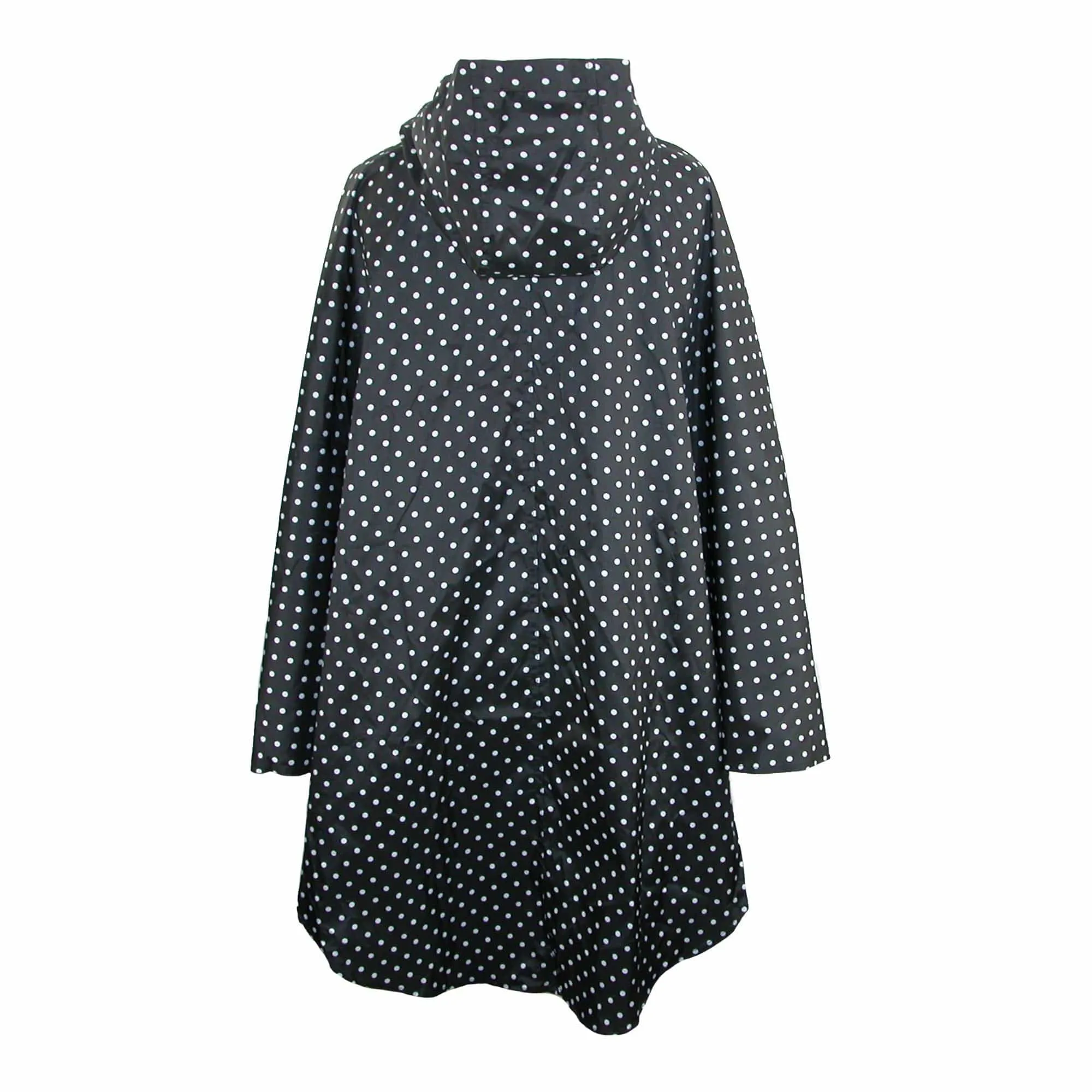 ShedRain Women's Polka-Dot Print Pouchable Poncho