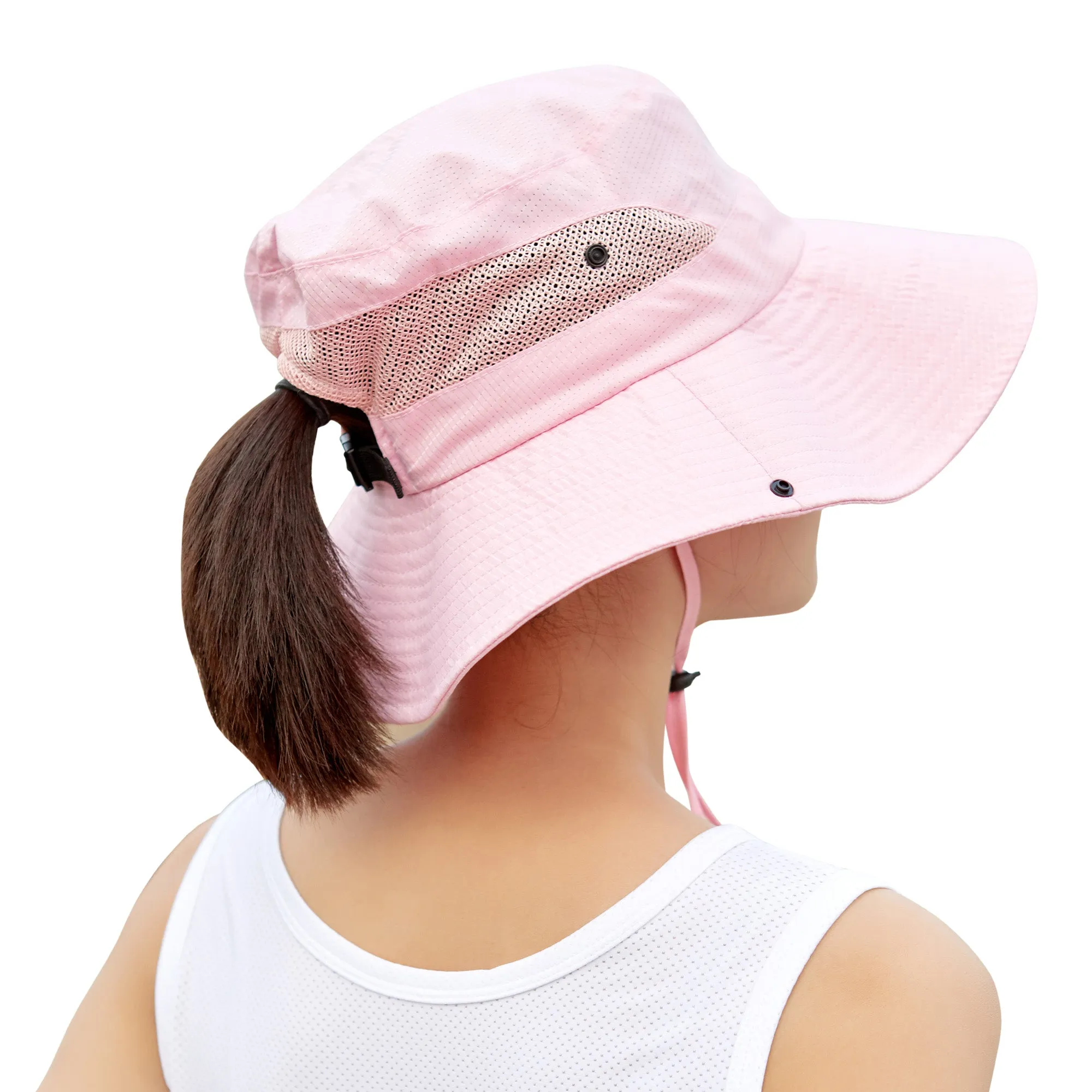 Sidiou Group Anniou Fishing Hat Women UPF40  UV Protection Summer Mesh Bucket Hat Foldable Wide Brim Sun Hat Outdoor Travel with Adjustable Chin Strap